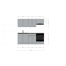 Cocina completa 200 cms Gama Eco-Media ref-153