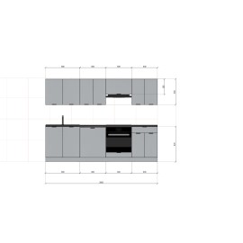 Cocina completa 260 cms Gama Eco-Media ref-156
