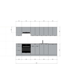 Cocina completa 260 cms Gama Eco-Media ref-157