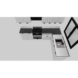 Cocina en L completa 265 y 205 cms Gama Economica ref-161