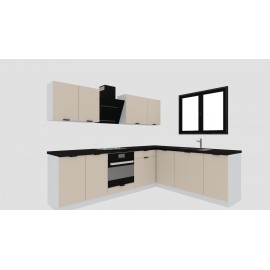 Cocina en L completa 260 y 205 cms Gama Economica ref-161