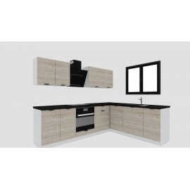 Cocina en L completa 260 y 205 cms Gama Economica ref-161