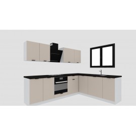Cocina en L completa 260 y 205 cms Gama Economica ref-161