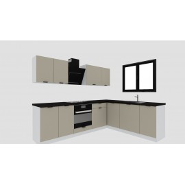 Cocina en L completa 260 y 205 cms Gama Economica ref-161