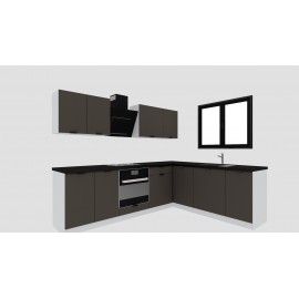 Cocina en L completa 260 y 205 cms Gama Economica ref-161