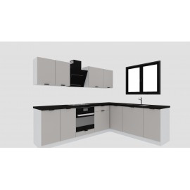 Cocina en L completa 260 y 205 cms Gama Economica ref-161