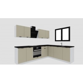 Cocina en L completa 260 y 205 cms Gama Economica ref-161