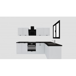 Cocina en L completa 260 y 205 cms Gama Economica ref-161