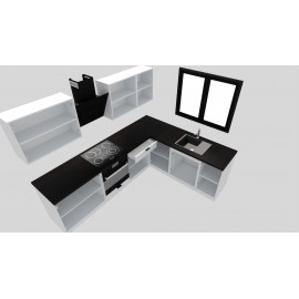 Cocina en L completa 260 y 205 cms Gama Economica ref-161