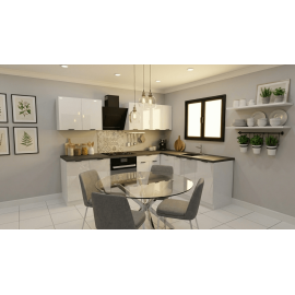 Cocina en L completa 265 y 205 cms Gama Economica ref-162