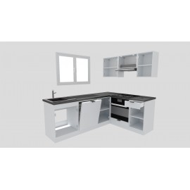 Cocina en L completa 225 y 165 cms Gama Economica ref-175