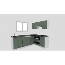 Cocina en L completa 225 y 165 cms Gama Economica ref-175