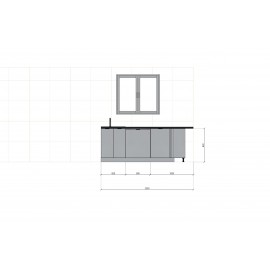 Cocina en L completa 225 y 165 cms Gama Economica ref-175