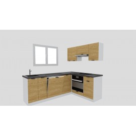 Cocina en L completa 225 y 165 cms Gama Economica ref-175
