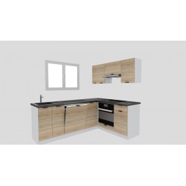 Cocina en L completa 225 y 165 cms Gama Economica ref-175
