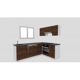 Cocina en L completa 225 y 165 cms Gama Economica ref-175
