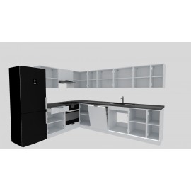 Cocina en L completa 240 y 300 cms Gama Economica ref-177