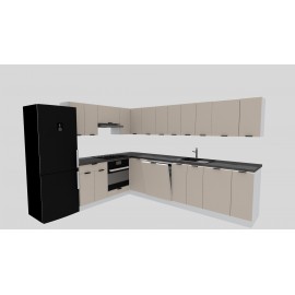 Cocina en L completa 240 y 300 cms Gama Economica ref-177