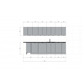 Cocina en L completa 240 y 300 cms Gama Economica ref-177