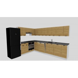 Cocina en L completa 240 y 300 cms Gama Economica ref-177