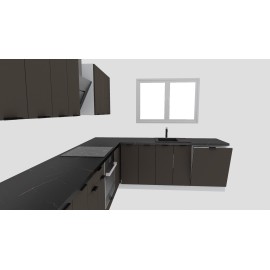 Cocina en L completa 285 y 245 cms Gama Eco-Media ref-180