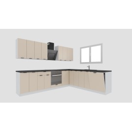 Cocina en L completa 285 y 245 cms Gama Eco-Media ref-179