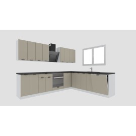 Cocina en L completa 285 y 245 cms Gama Eco-Media ref-179
