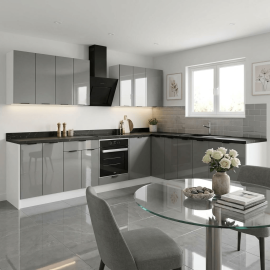 Cocina en L completa 285 y 245 cms Gama Eco-Media ref-180