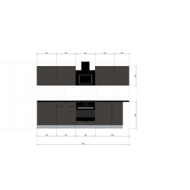 Cocina en L completa 285 y 245 cms Gama Eco-Media ref-180
