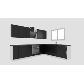 Cocina en L completa 285 y 245 cms Gama Eco-Media ref-180