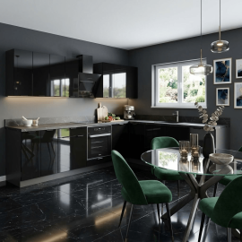 Cocina en L completa 285 y 245 cms Gama Eco-Media ref-180