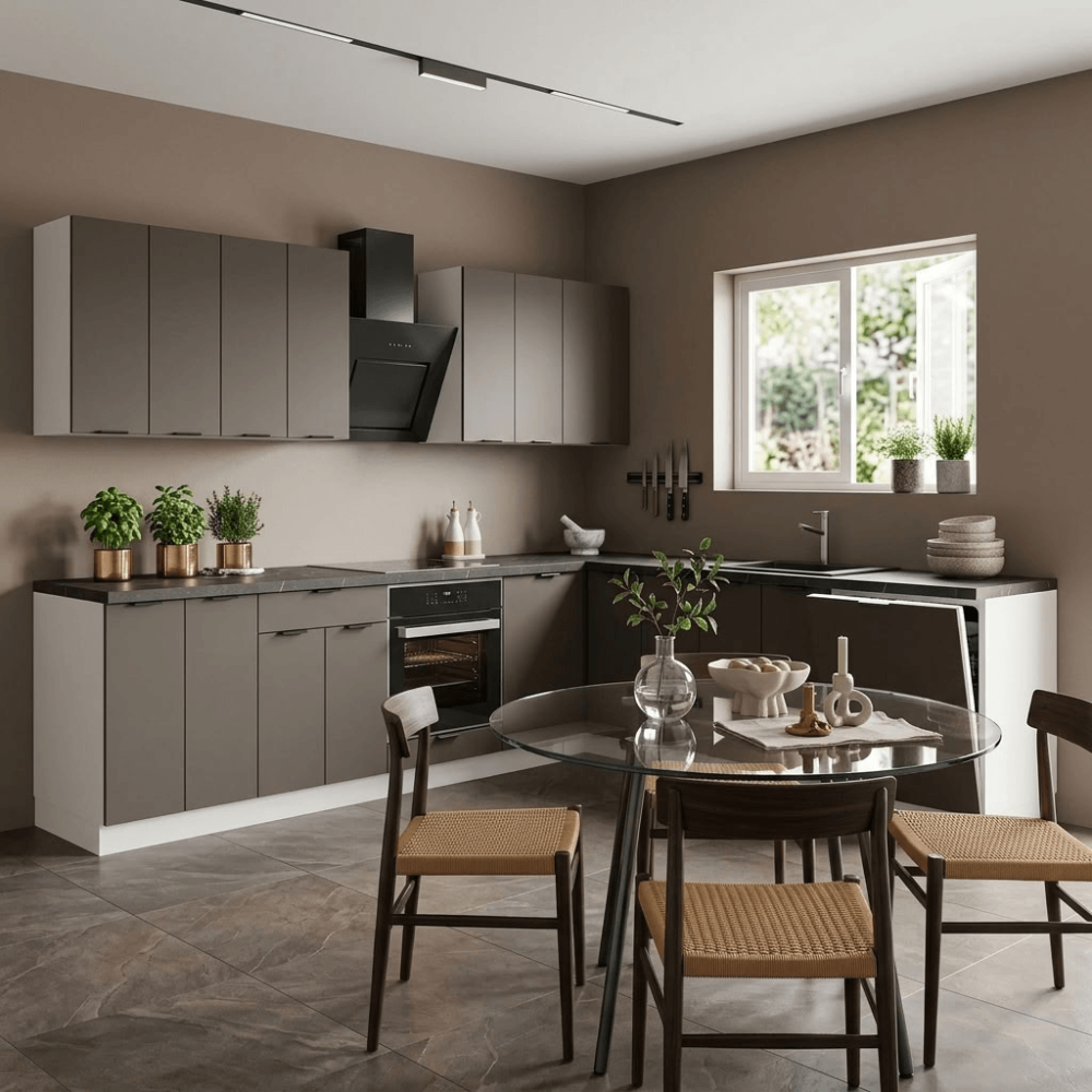 Cocina en L completa 285 y 245 cms Gama Eco-Media ref-179