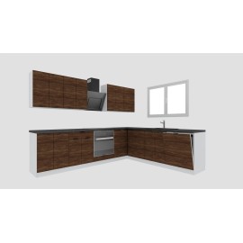 Cocina en L completa 285 y 245 cms Gama Eco-Media ref-179