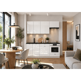 Modulos para cocinas color blanco brillo gama economica presupuesto gratuito ref-36 MODELO ALICE