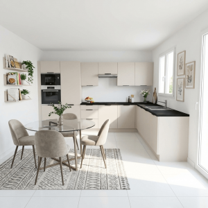 Cocina en L completa 360 y 280 cms Gama Media ref-39B