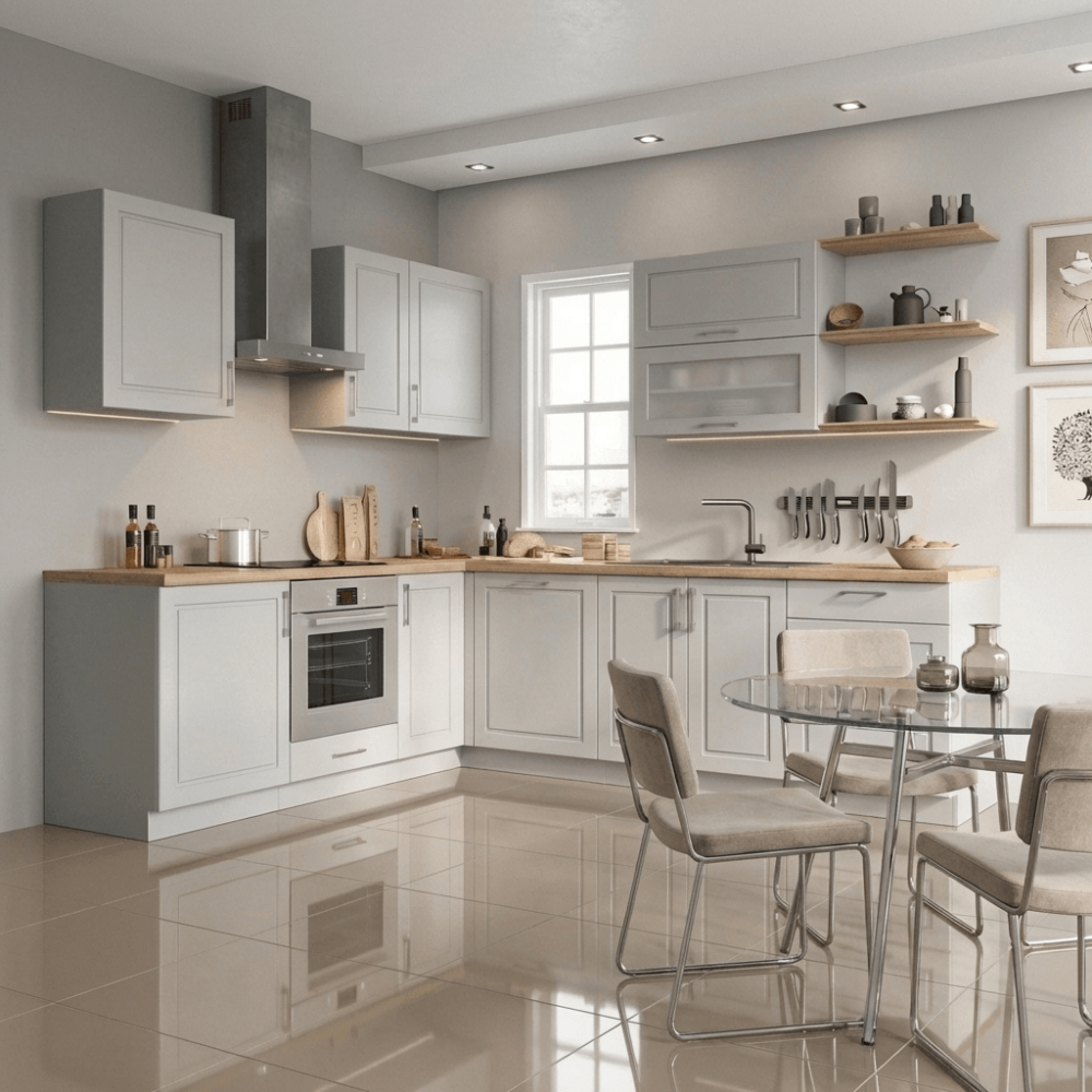 Cocina en L completa Gama Media ref-52a 220 y 260 cms