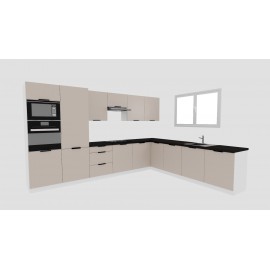 Cocina en L completa 360 y 280 cms Gama Media ref-39B