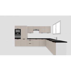 Cocina en L completa 360 y 280 cms Gama Media ref-39B