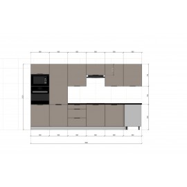 Cocina en L completa 360 y 280 cms Gama Media ref-39B