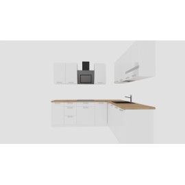 Cocina en L completa Gama Media ref-407 240 y 240 cms