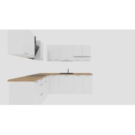 Cocina en L completa Gama Media ref-407 240 y 240 cms