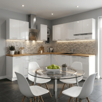 Cocina en L completa Gama Media ref-407 240 y 240 cms