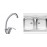 Set fregadero doble pica + grifo de cocina ref-02a 78x43 cms Set fregadero doble pica + grifo de cocina ref-02a 78x43 cms