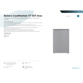 Frigorifico Bolero CoolMarket TT 107 litros 