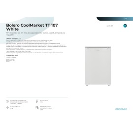 Frigorifico Bolero CoolMarket TT 107 litros 