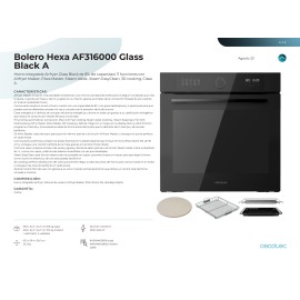 Horno integrable Bolero Hexa AF316000 Glass Black A