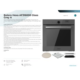Horno integrable Bolero Hexa AF316000 Glass Grey A