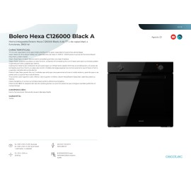 Horno integrable Bolero Hexa C126000 Black A