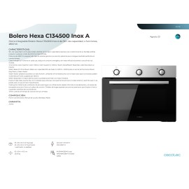 Horno integrable Bolero Hexa C134500 Inox A