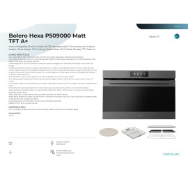 Horno integrable Bolero Hexa P509000 Matt TFT Connected A+